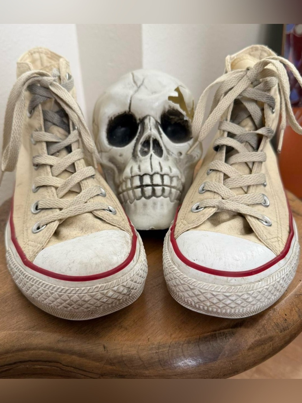 Converse Natural Ivory Chuck Taylor All-Stars Hi Top Sneakers Chucks ~ 7 W / 5 M - Picture 1 of 8